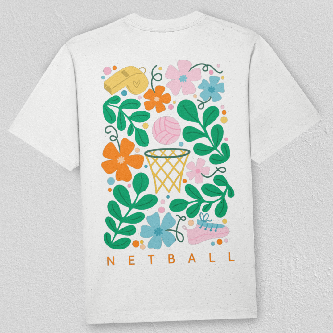 Premium Floral Netball Tee