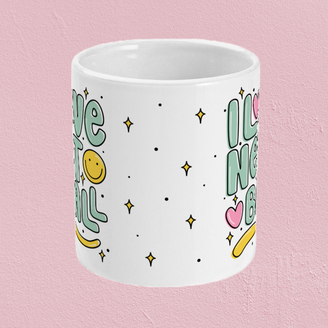I Love Netball White Mug
