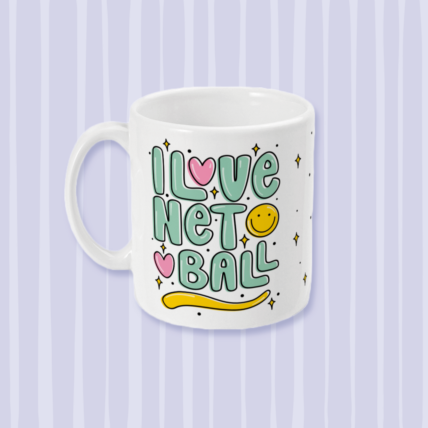 I Love Netball White Mug