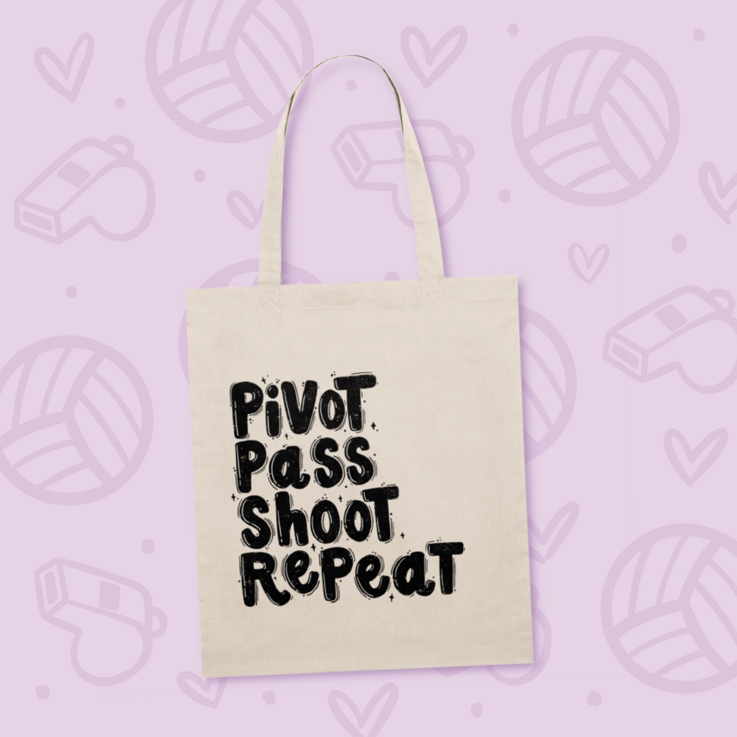 Pivot Pass Shoot Repeat Tote