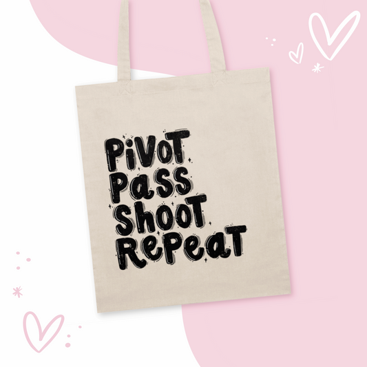 Pivot Pass Shoot Repeat Tote