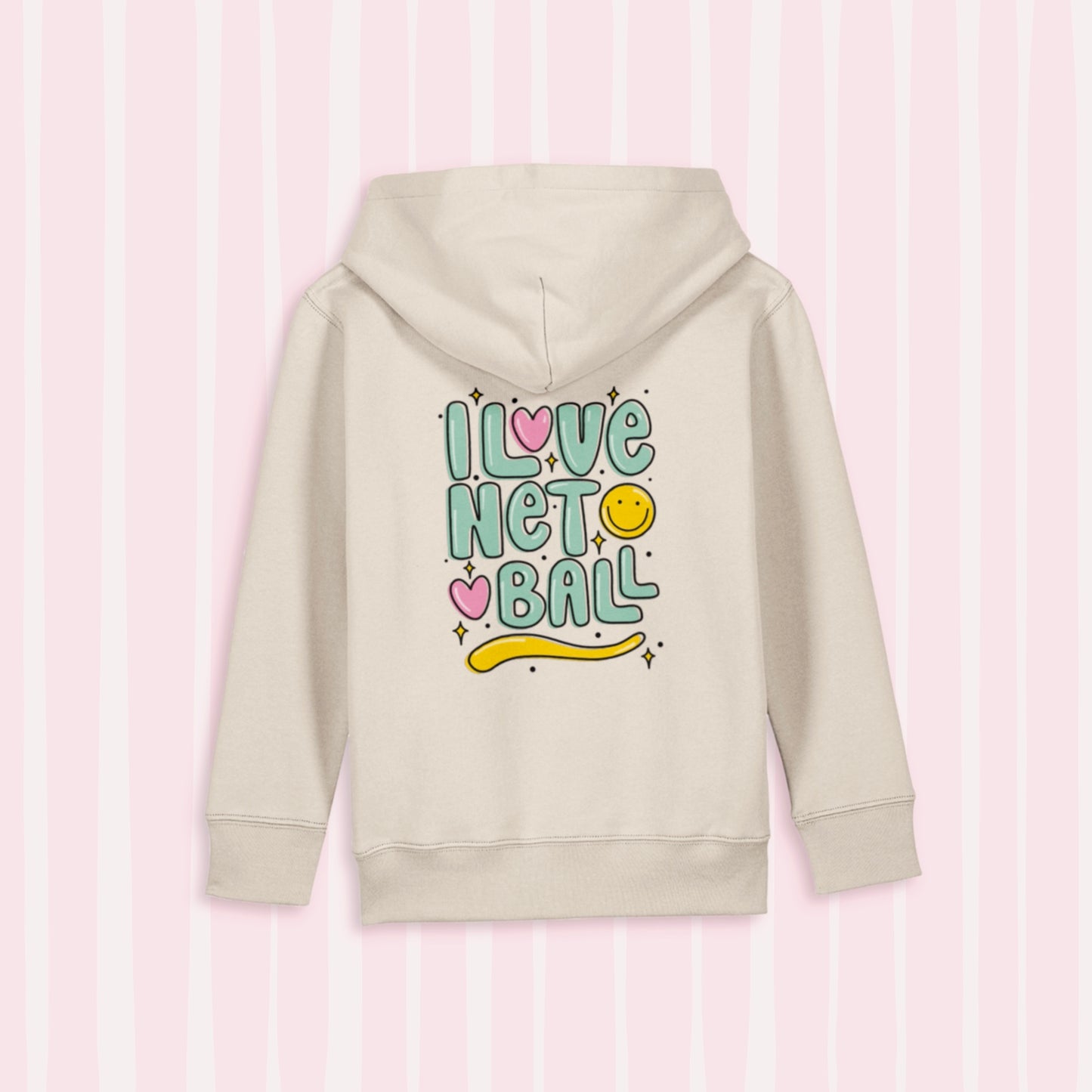 I Love Netball Kids Hoodie