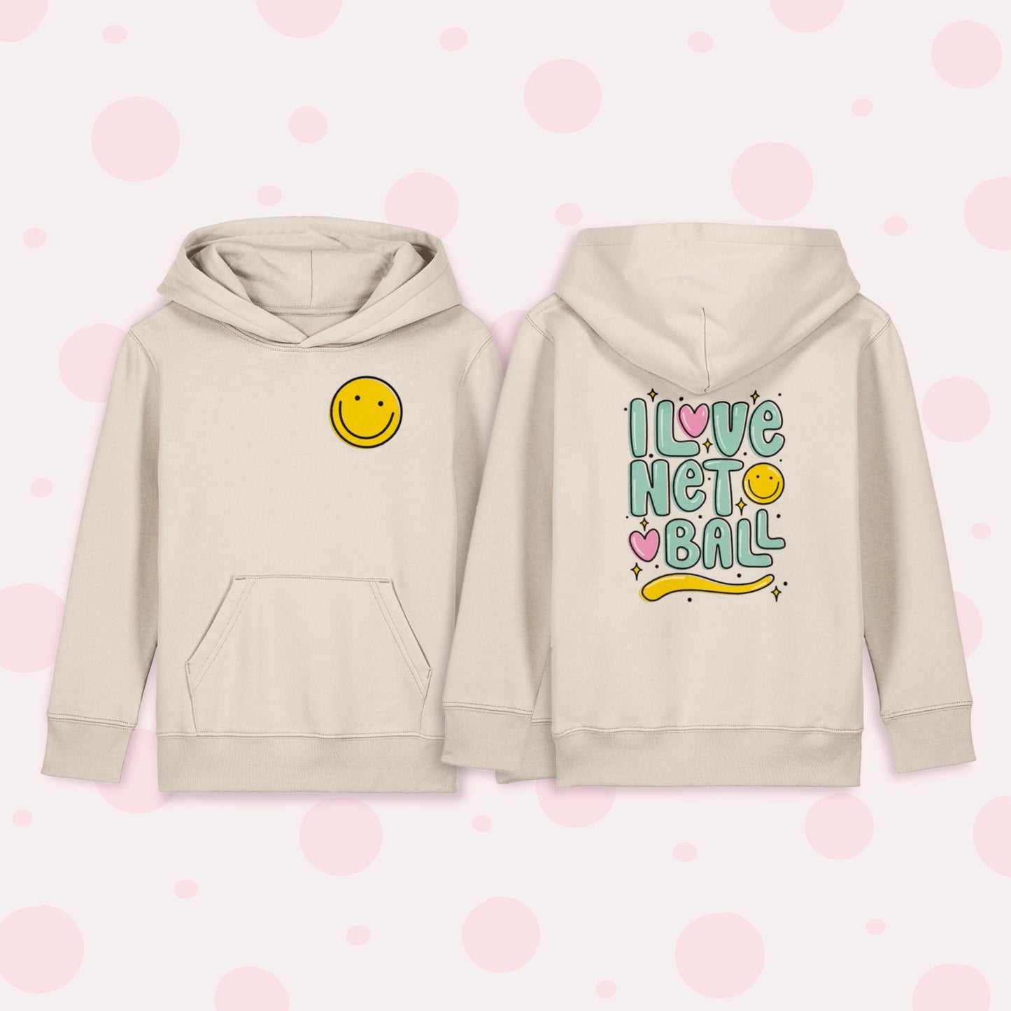 I Love Netball Kids Hoodie