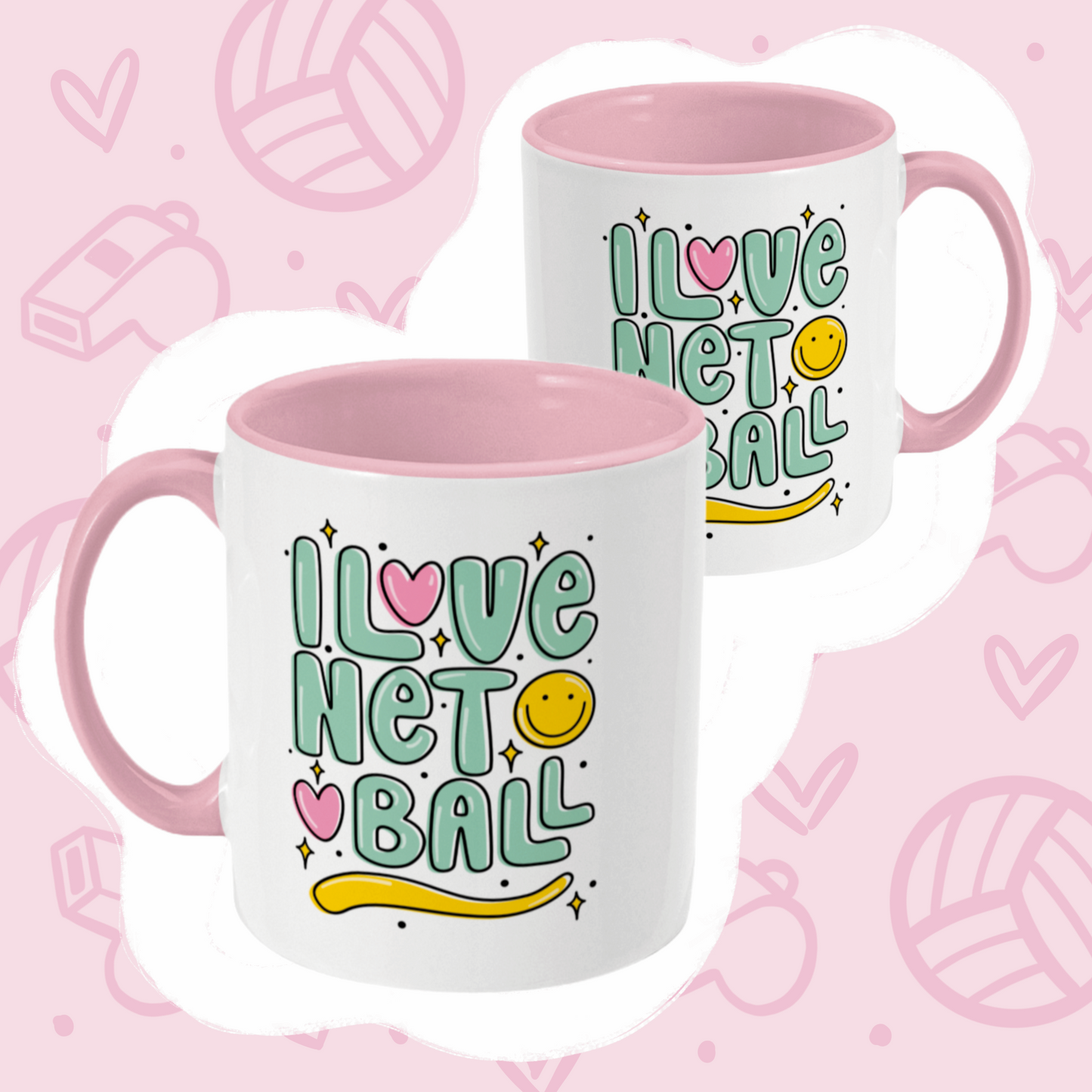 I Love Netball Smile Mug