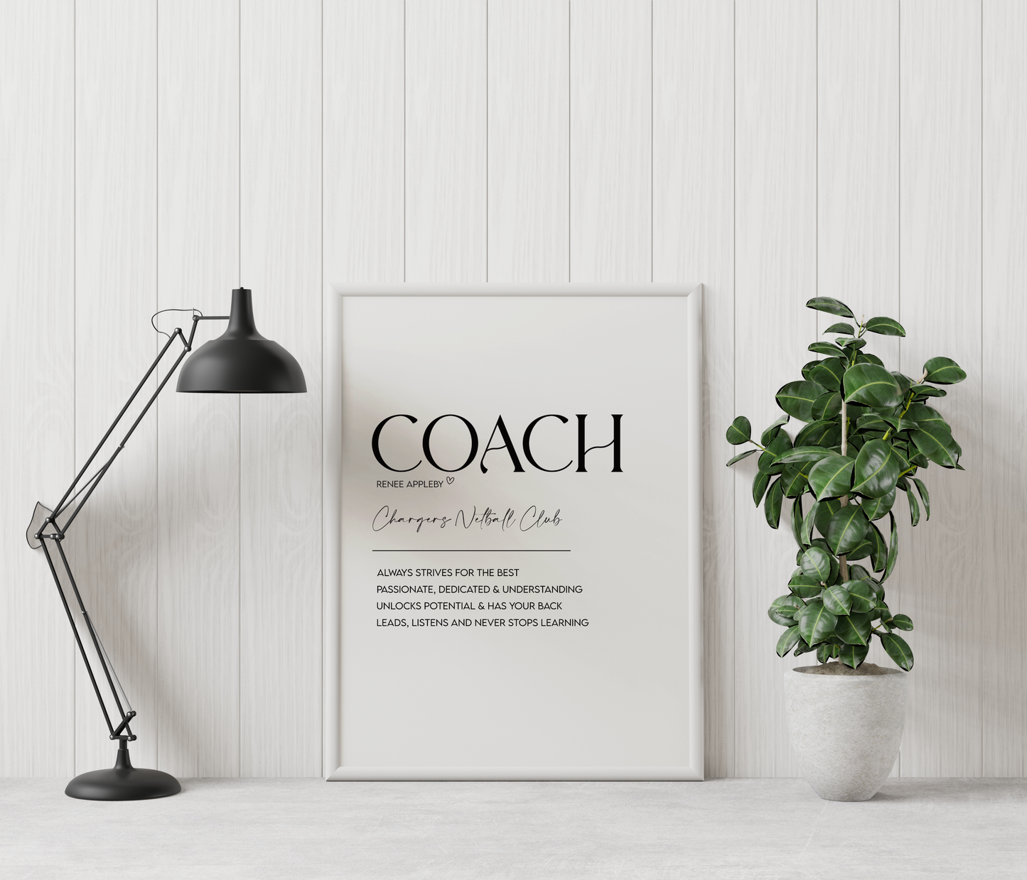 Personalised Netball Coach Definition Print