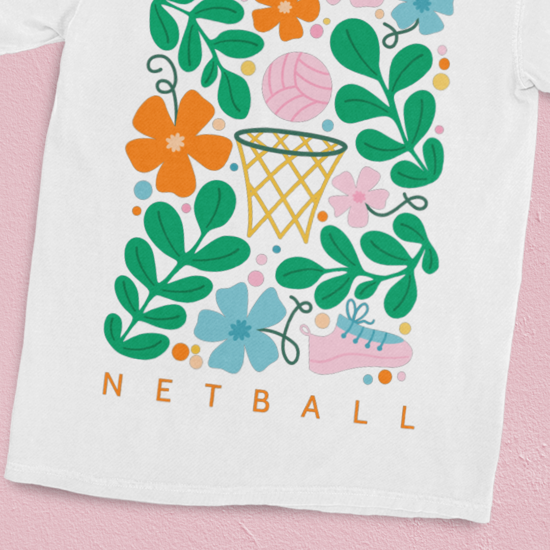Floral Netball Tee