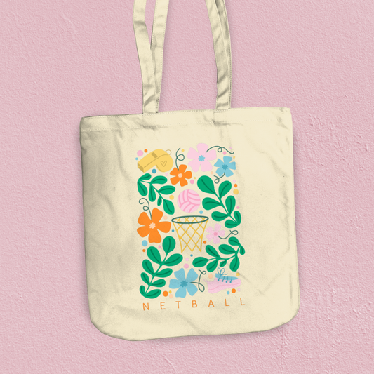 Floral Netball Tote