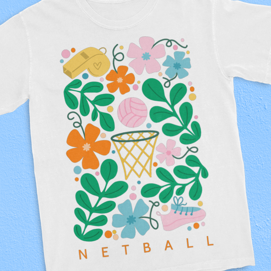 Floral Netball Tee