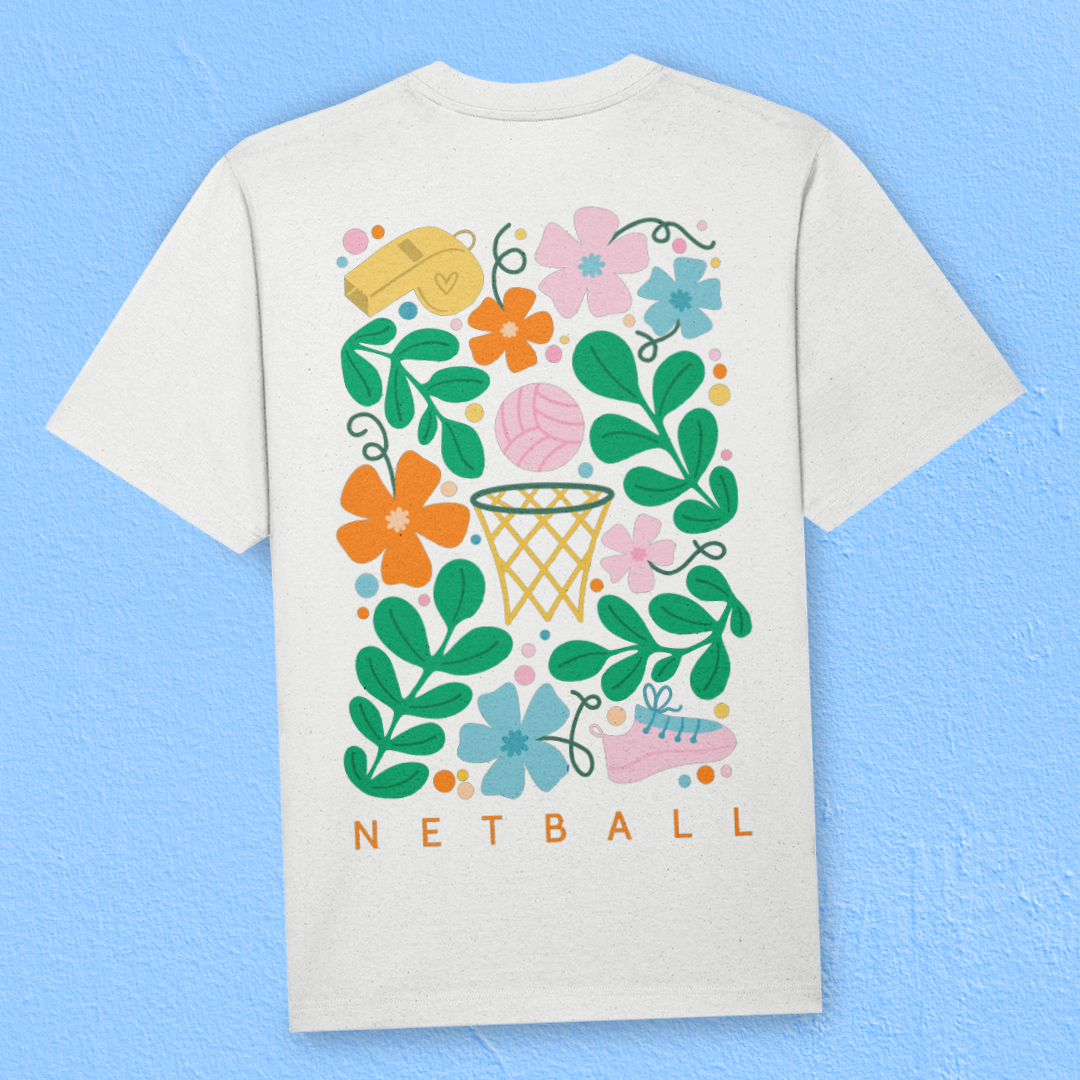 Premium Floral Netball Tee